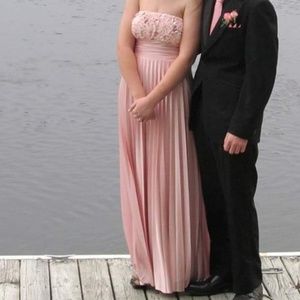 Pink Silky Prom Dress